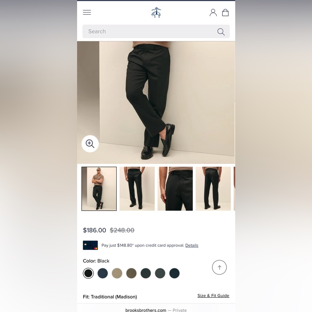 Brooks Brothers Navy Pants Madison